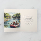 Mens Float River Happy Birthday Karte (Innenseite)