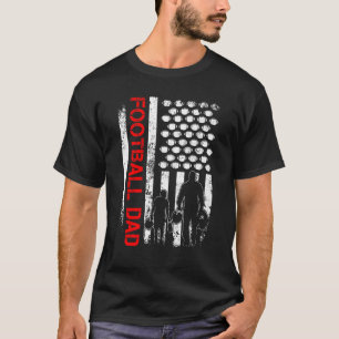 Mens Football US American Flag for Patriotic Vater T-Shirt