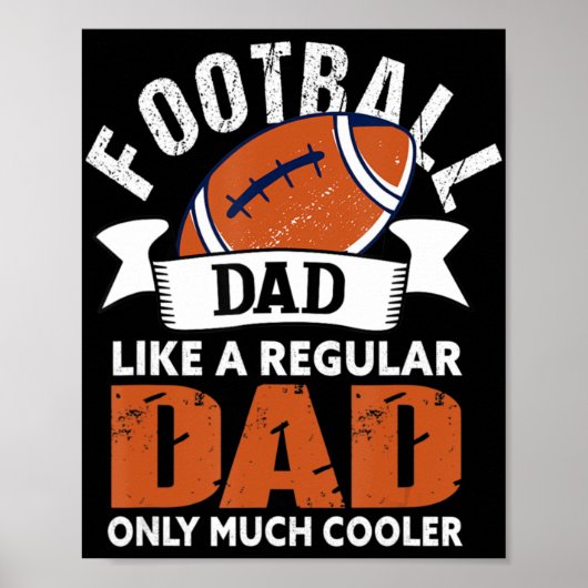 Mens Football Vater Spaß Vater American Football Poster (Vorne)