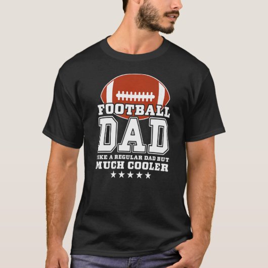 Mens Football Vater wie ein regelmäßiger Vater, ab T-Shirt (Vorderseite)