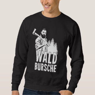 Mens Forest Bursche Woodcut Spruce Moped Forest Sweatshirt