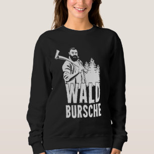 Mens Forest Bursche Woodcut Spruce Moped Forest Sweatshirt