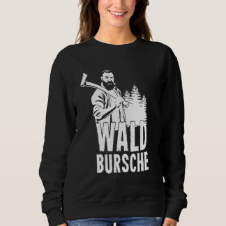 Mens Forest Bursche Woodcut Spruce Moped Forest Sweatshirt
