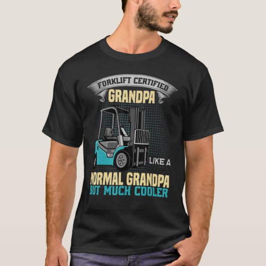 Mens Forklift Certified Grandpa Forklift Operator T-Shirt (Vorderseite)