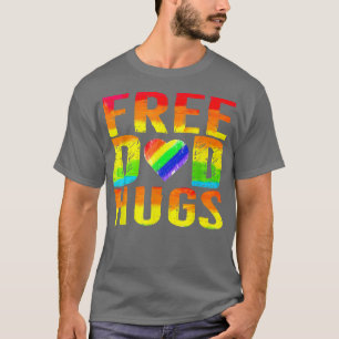 Mens Free Vater Hugs LGBT Pride Monatsparades Rain T-Shirt