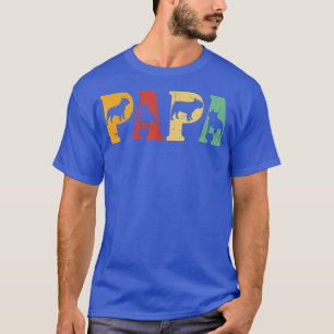 Mens French Bulldog dog pet owner PAPA RETRO T-Shirt