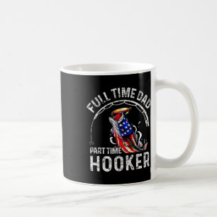 Mens Full Time Vater Part Time Funny Fishing Vater Kaffeetasse