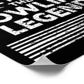 Mens Fun Bowling  For Dad  The Man The Myth  Poster (Ecke)