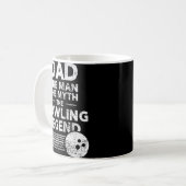 Mens Fun Bowling für Vater Der Mann der Mythos Kaffeetasse (Vorderseite Links)