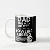 Mens Fun Bowling für Vater Der Mann der Mythos Kaffeetasse (Links)