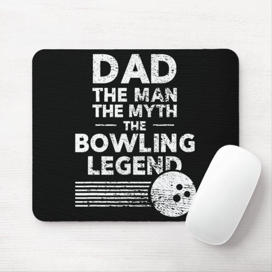 Mens Fun Bowling für Vater Der Mann der Mythos Mousepad (Mit Mouse)