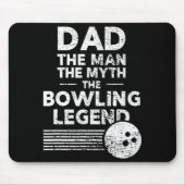 Mens Fun Bowling für Vater Der Mann der Mythos Mousepad (Vorne)