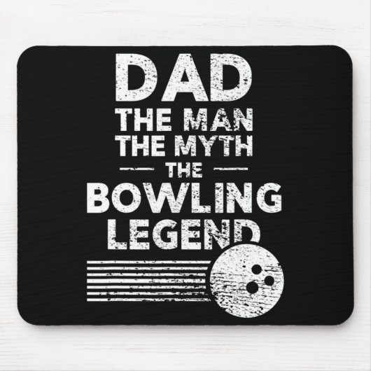 Mens Fun Bowling für Vater Der Mann der Mythos Mousepad (Vorne)