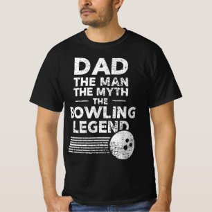 Mens Fun Bowling für Vater Der Mann der Mythos T-Shirt