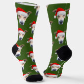 Mens Fun Custom Dog Foto Socken (Gewinkelt)