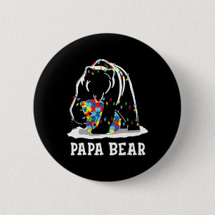 Mens Fun Papa Bärenautismus Sensibilisierung Autis Button