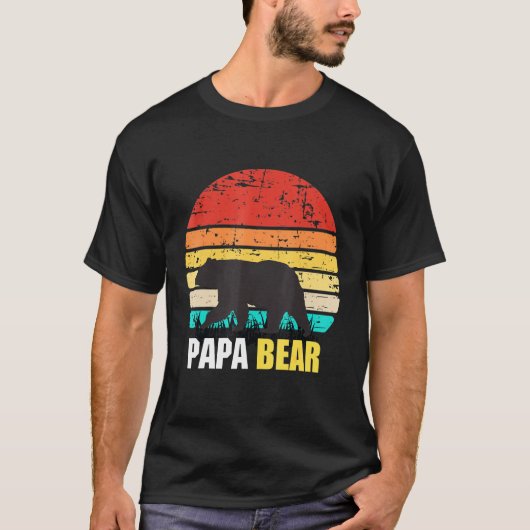 Mens Fun Papa Bear T-Shirt (Vorderseite)