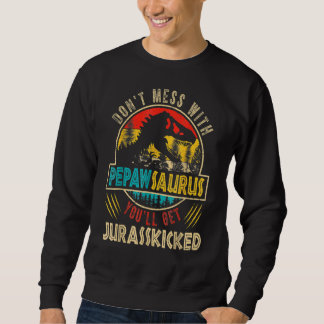 Mens Fun Pepawsaurus Dinosaur Rex Fathe Sweatshirt