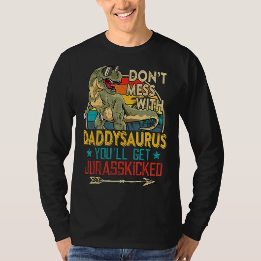 Mens Fun störte Daddy Dinosaur Rex Saurus Fath T-Shirt (Vorderseite)