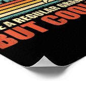 Mens Fun Volleyball Großvater wie ein regelmäßiger Poster (Ecke)