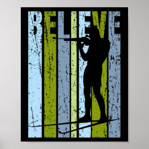 Mens Funky Mens Shooting Gun Biathlon Target Ski I Poster
