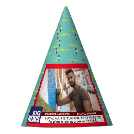 Mens Funny 50. Geburtstag TV News 40. 60. Partyhütchen