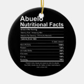 Mens Funny Abuelo Großvater Ernährung Fakt Keramik Ornament (Vorne)