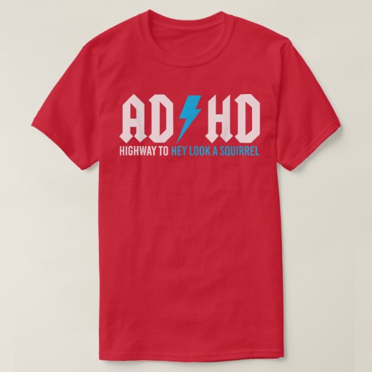 Mens Funny ADHD Highway zu Hey, schauen Sie ein Ei T-Shirt (Design vorne)