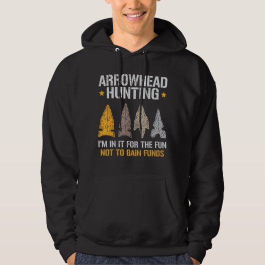 Mens Funny Arrowhead Jagen in ihm für Spaß nicht S Hoodie (Vorderseite)