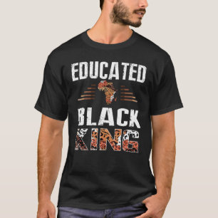 Mens Funny ausgebildet Black King Black Pride Hist T-Shirt