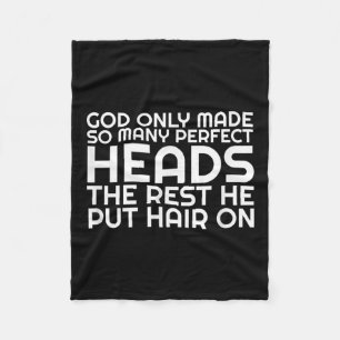 Mens Funny Balding Bald Slap Head Vater Husband Ty Fleecedecke