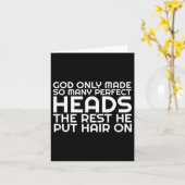 Mens Funny Balding Bald Slap Head Vater Husband Ty Karte (Gelbe Blume)