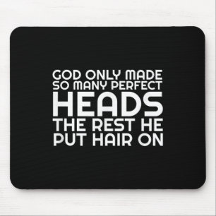 Mens Funny Balding Bald Slap Head Vater Husband Ty Mousepad