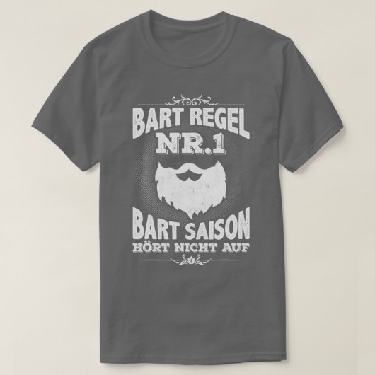 Mens Funny Bard Trägergeschenke Vollbart Sprichwor T-Shirt (Design vorne)