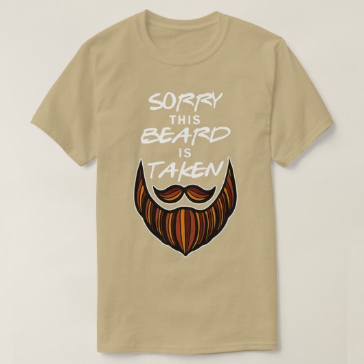 Mens Funny Beard Couple Sorry, sein Bart wird gema T-Shirt (Design vorne)