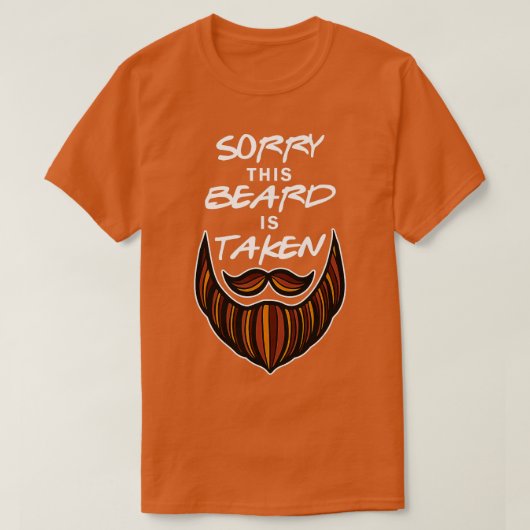 Mens Funny Beard Couple Sorry, sein Bart wird gema T-Shirt (Design vorne)