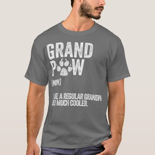 Mens Funny Best Dog Opa Ever Grandpaw Retro T-Shirt (Vorderseite)