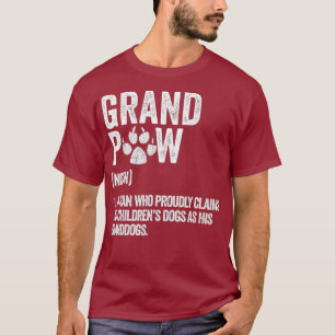 Mens Funny Best Dog Opa Ever Grandpaw Retro T-Shirt