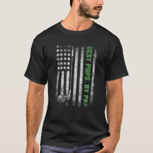 Mens Funny Best Pops Par Vatertag Golf T-Shirt