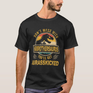 Mens Funny Big Brother Rex Saurus Fathers Day Chri T-Shirt