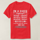 Mens Funny Biker Ehefrau Biker Zubehör Motorrad T-Shirt (Design vorne)