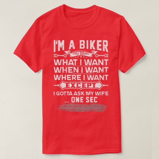 Mens Funny Biker Ehefrau Biker Zubehör Motorrad T-Shirt (Design vorne)