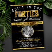 Mens Funny Birthday Party erbaut in den 40er Jahre Einladung