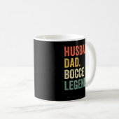 Mens Funny Bocce Husband Vater Bocce Ball Legende Kaffeetasse (VorderseiteRechts)