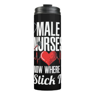 Mens Funny Carer Hospital Murse I Nurse Liebst du? Thermosbecher