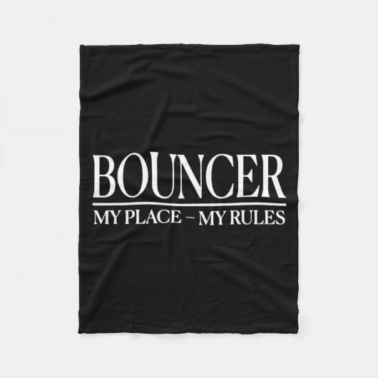 Mens Funny Cky Bouncer Design I Strict Security Gu Fleecedecke (Vorderseite)