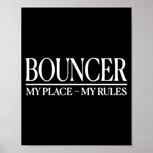 Mens Funny Cky Bouncer Design I Strict Security Gu Poster (Vorne)