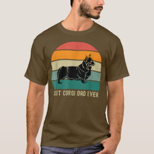 Mens Funny Corgi Vater Ever Daddy zitieren Retro V T-Shirt