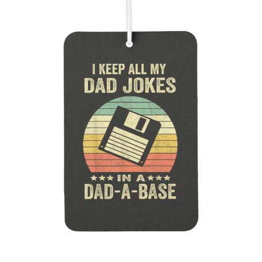 Mens Funny dad Jokes in dad-a-Base Autolufterfrischer (Vorderseite)