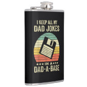Mens Funny dad Jokes in dad-a-Base Flachmann (Rechts)